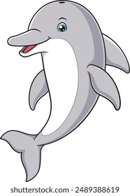 Nette lächelnde Delfin Vektorillustration