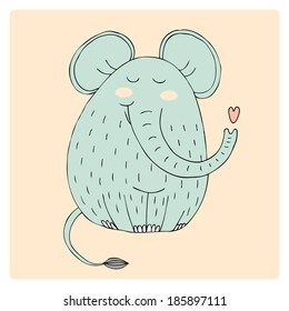 cute smiling elephant