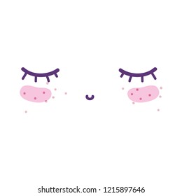 Cute smiling face doodle