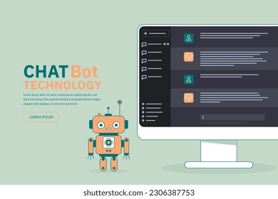 Cute smiling funny robot chat bot. AI virtual online help assist. Virtual assistant. Voice support service. Online consultation. Customer support logo. Cartoon character. Vector illustration