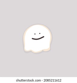 cute smiling ghost icon emoticon royalty free