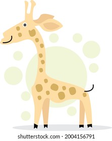 cute smiling giraffe vector illustration