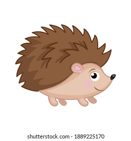 Cute smiling hedgehog, childrens
illustration