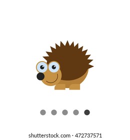 Cute smiling hedgehog icon