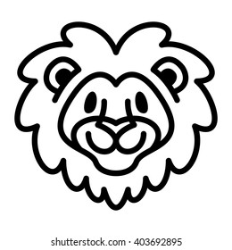 Cute smiling lion cartoon