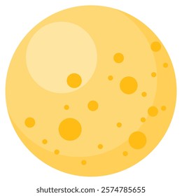 
A cute, smiling moon with a soft, glowing surface and gentle craters. Perfect for children's content and whimsical design