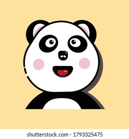 Cute Smiling Panda Character Design Stock Vector (Royalty Free ...