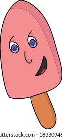 A cute smiling popsicle to freshen up your day