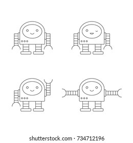 Cute smiling robot, chat bot