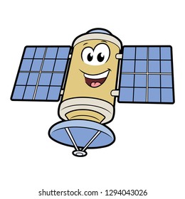 Cute smiling satellite
