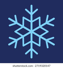 A cute smiling snowflake with a cheerful face in soft blue tones in a cartoon style. Snowflakes set. 8 Light Blue Snowflakes. Vector illustration drawn as if by a child. Flat art. White Snowflake.