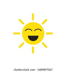 cute smiling sun icon vector design illustration