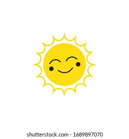 cute smiling sun icon vector design illustration