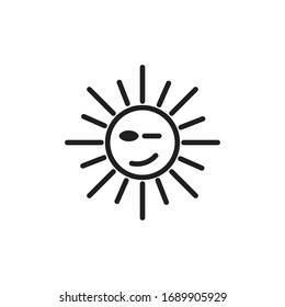 cute smiling sun icon vector design illustration