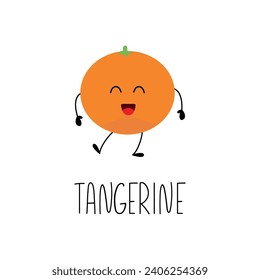 Carácter margerino sonriente y lindo. Aprender la tarjeta flashcard con su nombre para los niños. Ilustración de dibujos animados