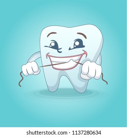 Cute smiling tooth concept background. Cartoon illustration of cute smiling tooth vector concept background for web design