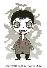 Cute smiling vampire