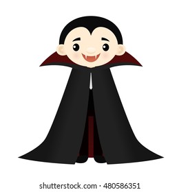 Cute smiling vampire boy