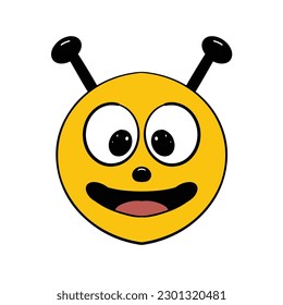 cute smiling wasp face cute and happy