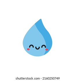 Cute Smiling Water Drop Cartoon Happy Stock Vector (Royalty Free ...