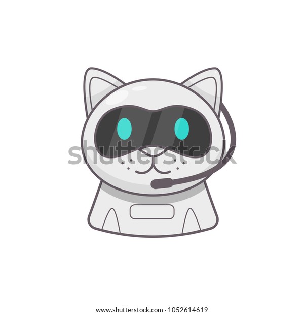 Cute Smiling Working Chat Bot Chat Image Vectorielle De Stock Libre De Droits Cute Smiling Working Chat Bot Chat Image Vectorielle De Stock Libre De Droits
