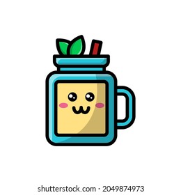 cute smoothie icon illustration vector graphic