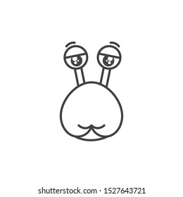 cute snail animal line style vector illustration design