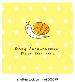 cute snail baby arrival