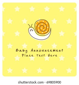 cute snail baby arrival