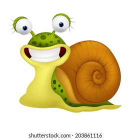 Cute snail cartoon