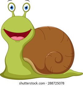 Cute snail cartoon 