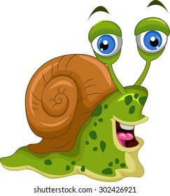 cute snail cartoon