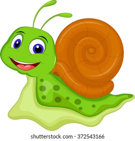 cute snail cartoon