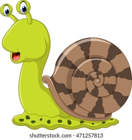 Cute snail cartoon