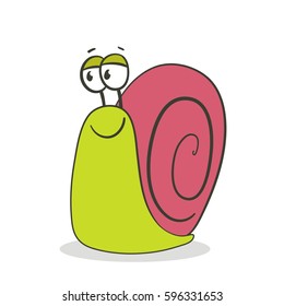 Cute snail cartoon