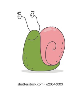 Cute snail cartoon