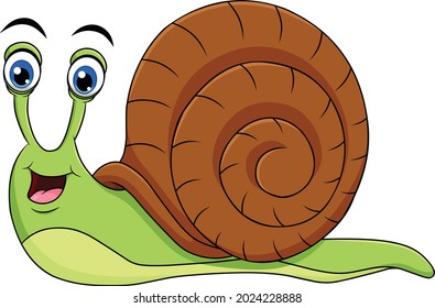 Cute Snail cartoon animal vector illustration