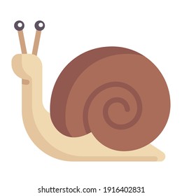 cute snail cartoon character with shell icon cartoon small animal illustration in nature isolated 