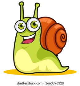 cute snail cartoon mascot in vector