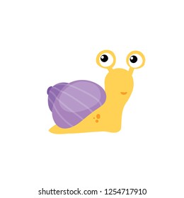 cute snail cartoon vector