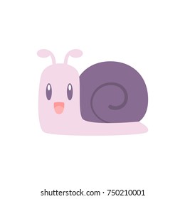 Cute snail cartoon vector