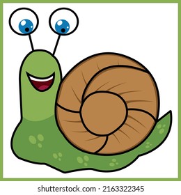 Cute Snail character vector EPS And Image
