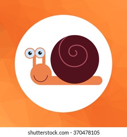 Cute snail icon
