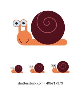 Cute snail icon