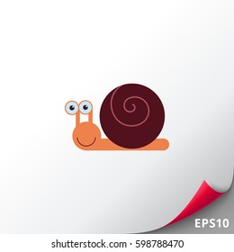 Cute snail icon