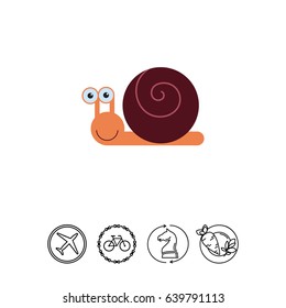 Cute snail icon