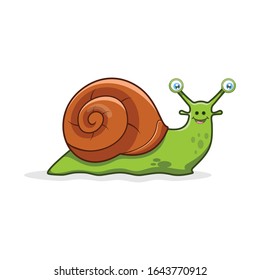 cute snail illustration design vector