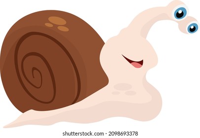 Cute snail, illustration, vector on a white background.
