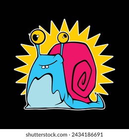 cute snail logo for commercial use