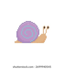 CARACOL BONITO E ARTE DE PIXEL DE CONCHA